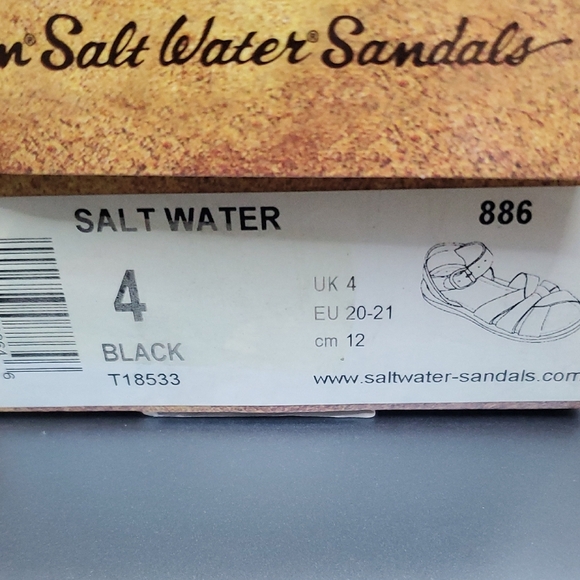 Salt Water Sandals by Hoy Black Sandals Comfortable Versatile - Picture 9 of 9